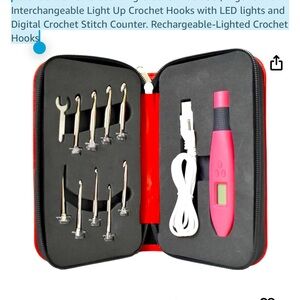 Athena’s Elements Counting Crochet Hook Set, Ergonomic Interchangeable Light